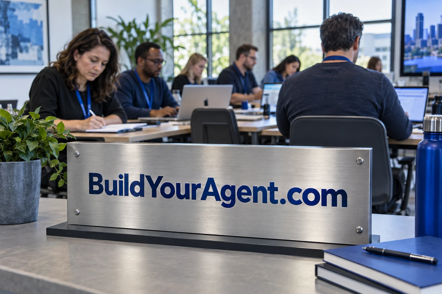 Hands-on agent workshops, with BuildYourAgent.com integrated into the scene